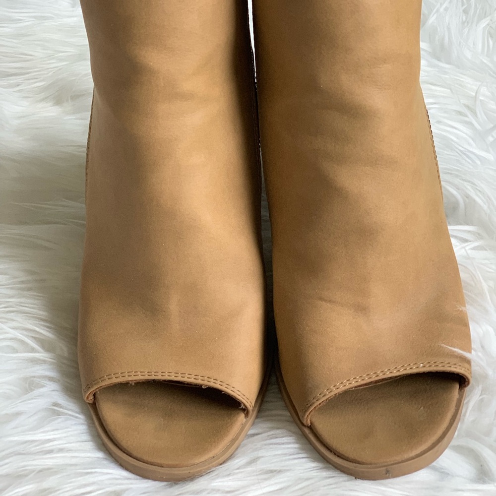 Tan Open Toe And Heel Booties - image 3